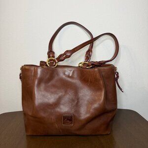 Dooney & Bourke Florentine Zip Tote Bag – Brown Leather